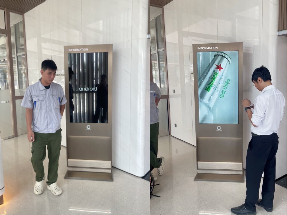 Tân Hải Thái cung cấp dịch vụ lắp đặt Màn hình quảng cáo LCD chân đứng tận nơi tại TPHCM