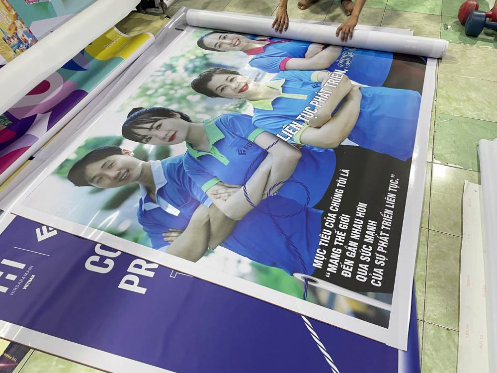 bạt cao cấp in uv căng hộp đèn quảng cáo cho cty FGL thuộc Tập đoàn Hirdaramani