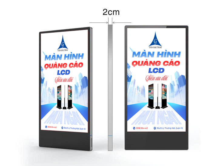 màn hình quảng cáo lcd thang máy của Tân Hải Thái