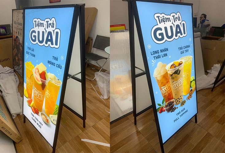 Tranh điện chân đứng chữ A 60x120cm hai mặt 3