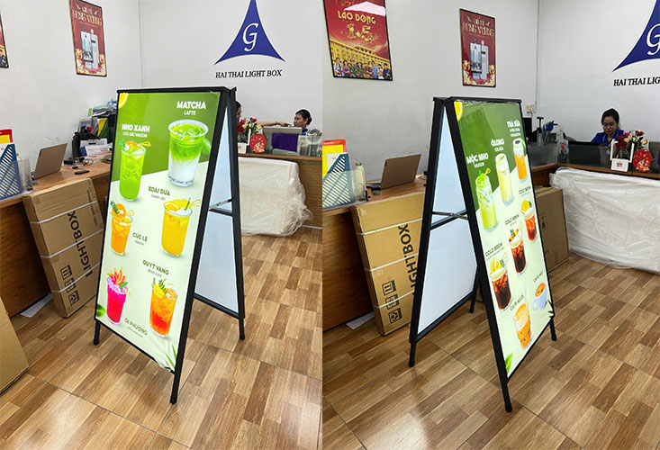 Tranh điện chân đứng chữ A 60x120cm hai mặt 1