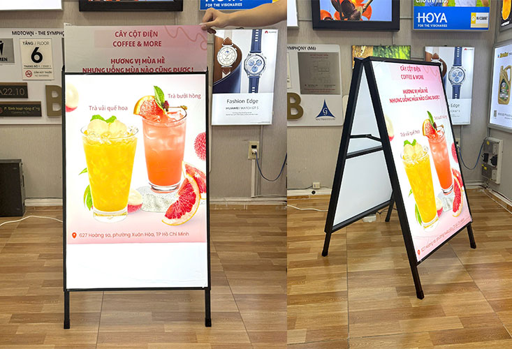 Tranh điện chân đứng chữ A 60x90cm hai mặt 3