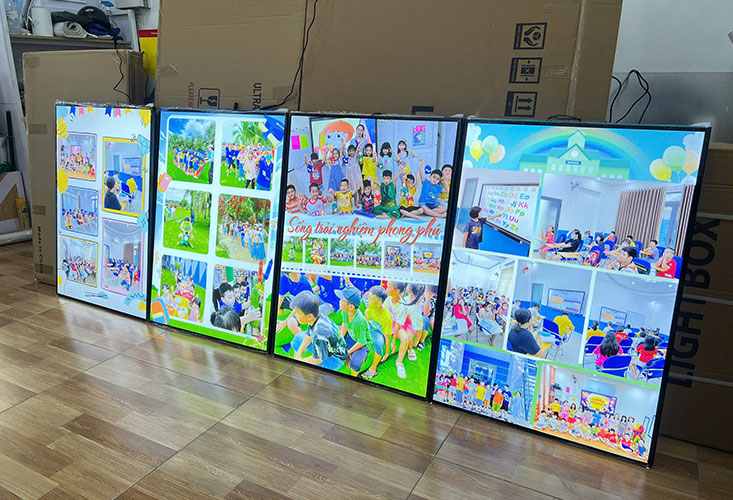 Tranh điện tranh rút treo tường A1 2