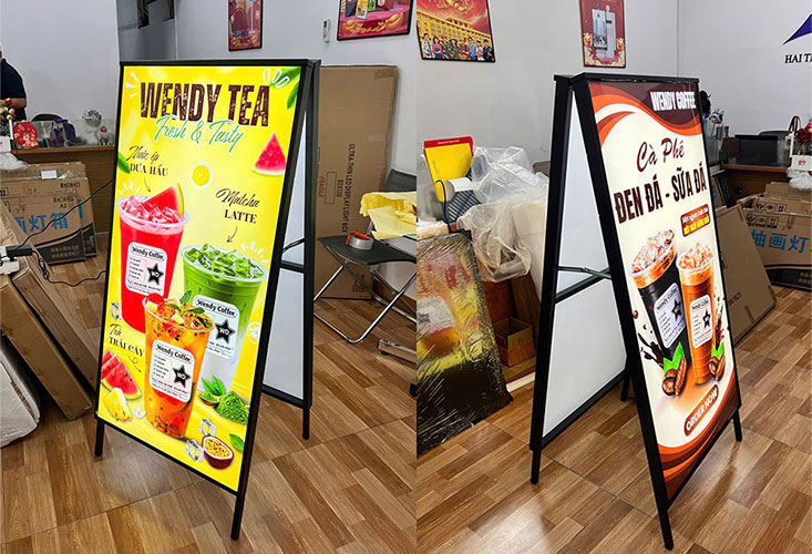 Tranh điện chân đứng chữ A 60x120cm 2 mặt Tân Hải Thái