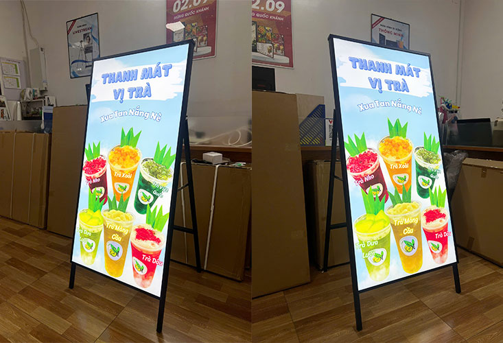 Tranh điện siêu mỏng chân đứng chữ A 60x120cm một mặt của Tân Hải Thái