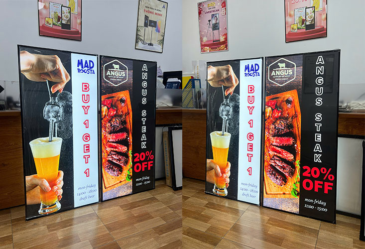 Tranh điện tranh rút 60x120cm treo tường