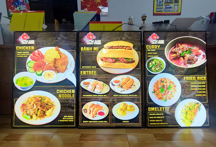 Tranh điện tranh rút 60x90cm treo tường của cho quán ăn