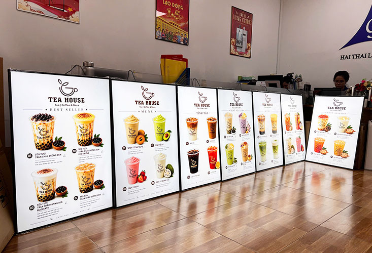 Tranh điện tranh rút A1 treo tường làm menu