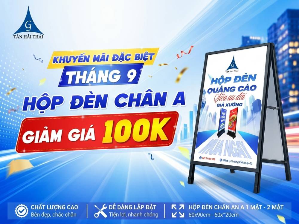 Chương trình ƯU ĐÃI THÁNG 9 - Hộp đèn quảng cáo TÂN HẢI THÁI